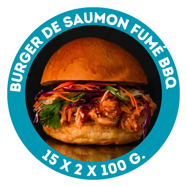 Burger de saumon fumé BBQ