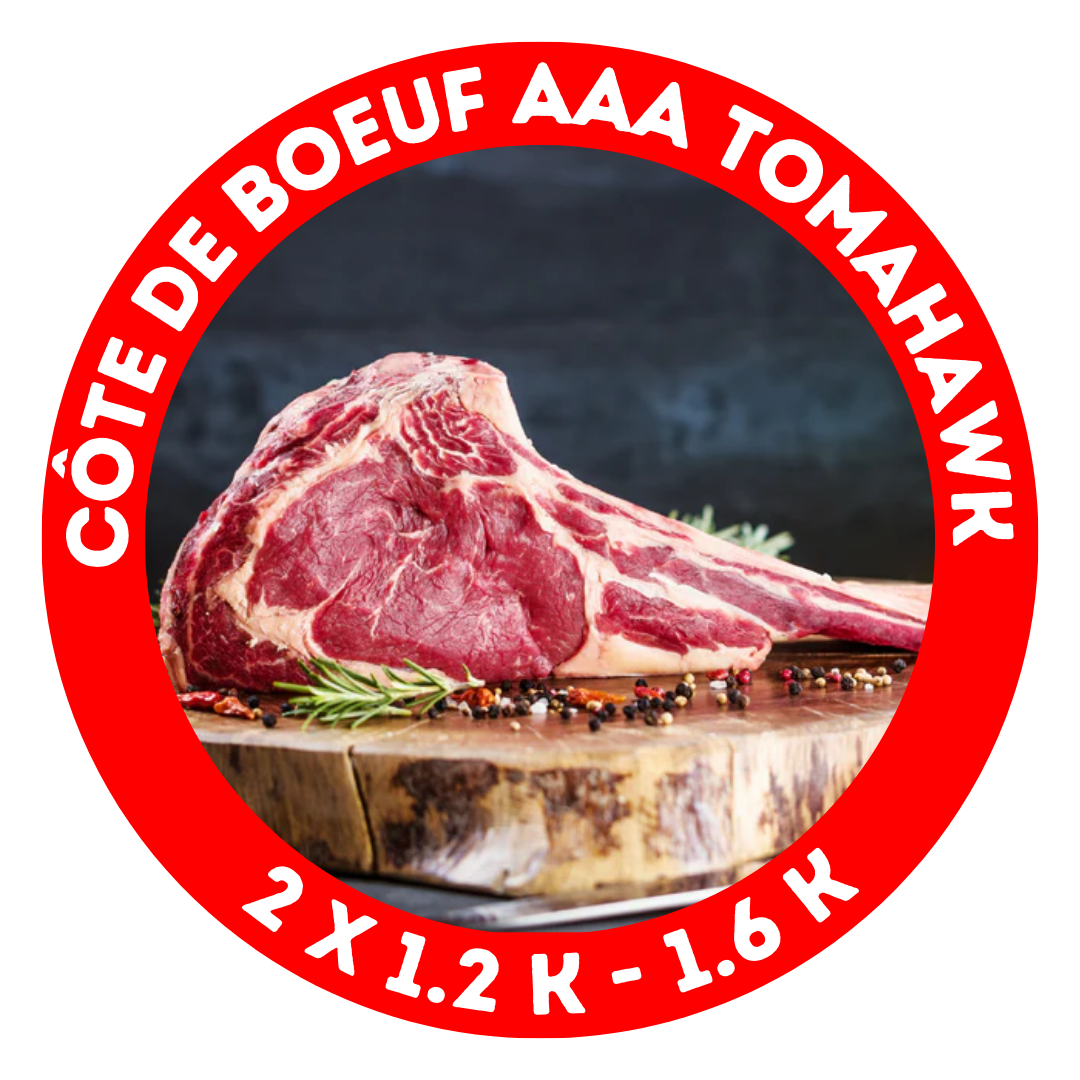 Côte de boeuf AAA tomahawk (prix au kilo) Grand Chef à la Maison