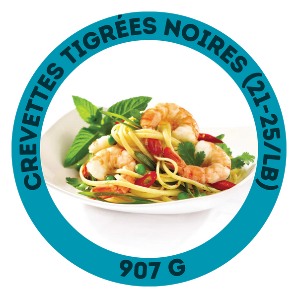 Crevettes tigrées noires (21-25/lb)