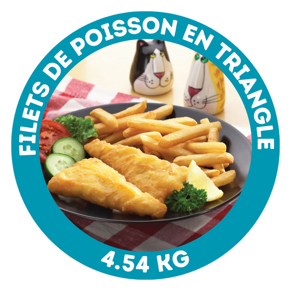 Filets de poisson en triangle