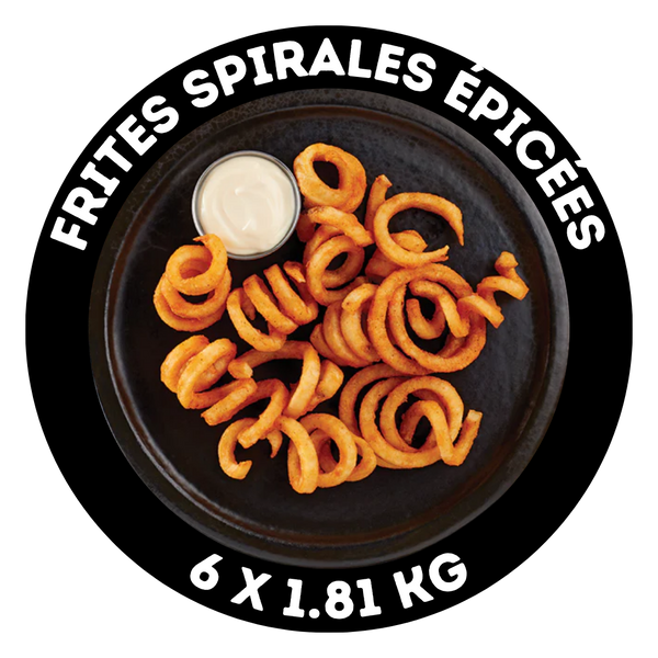 Frites spirales épicées