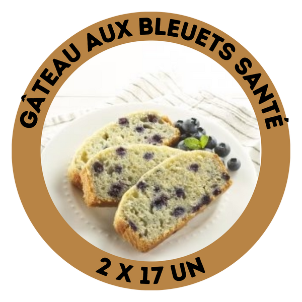 Gâteau aux bleuets santé (34 tranches)