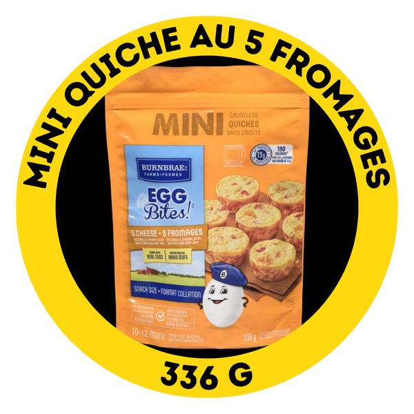 Mini quiche au 5 fromages s/croûte