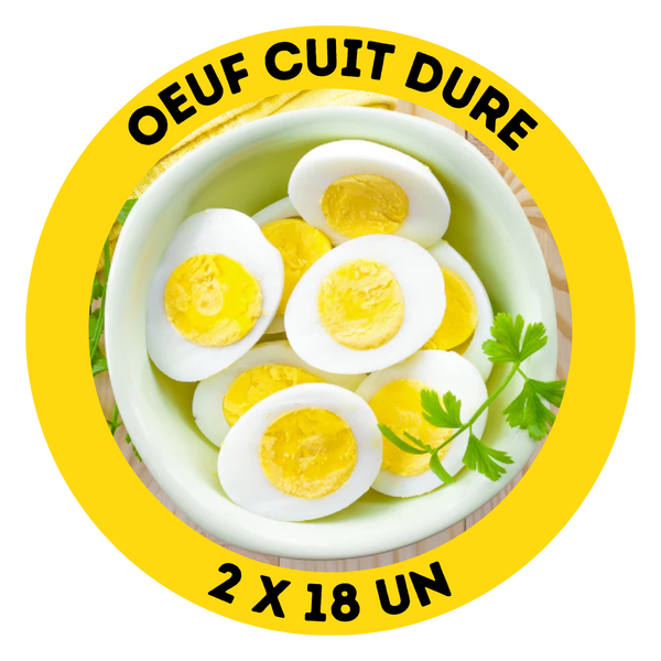 Oeuf cuit dure (2x18 unités)