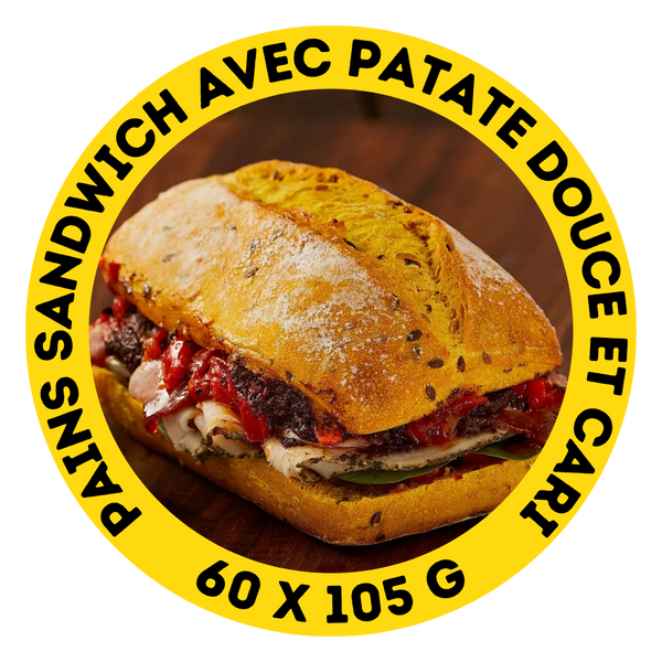 Pains sandwich avec patate douce et cari