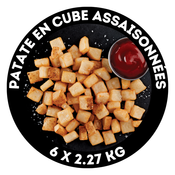 Pommes de terre en cube assaisonnées