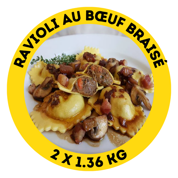 Ravioli au bœuf braisé