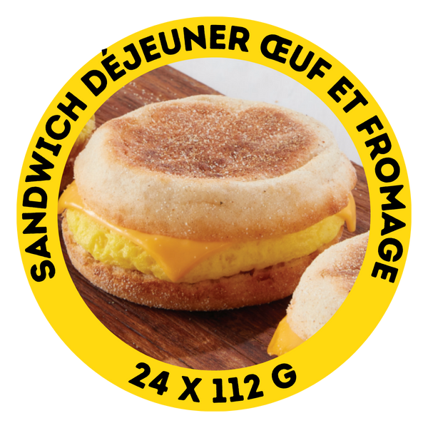 Sandwich déjeuner œuf et fromage