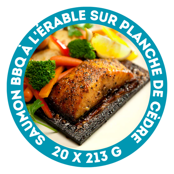 Saumon BBQ à l'érable sur planche de cèdre