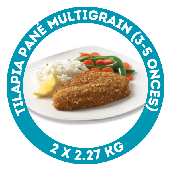 Tilapia pané multigrain (3-5 onces)