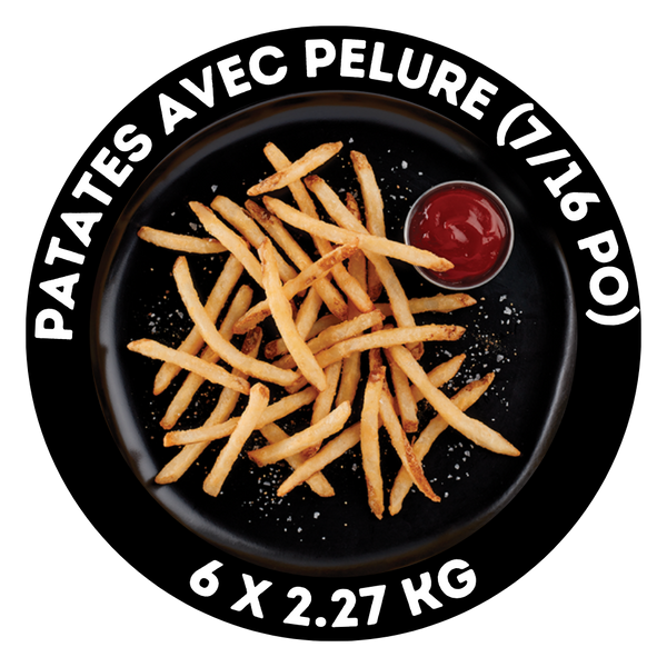 Frites de pommes de terre rouges avec pelure (7/16 po)