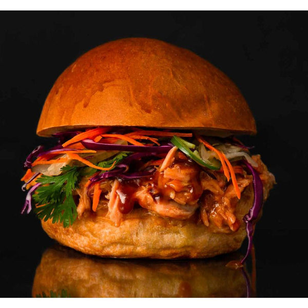 Burger de saumon fumé BBQ