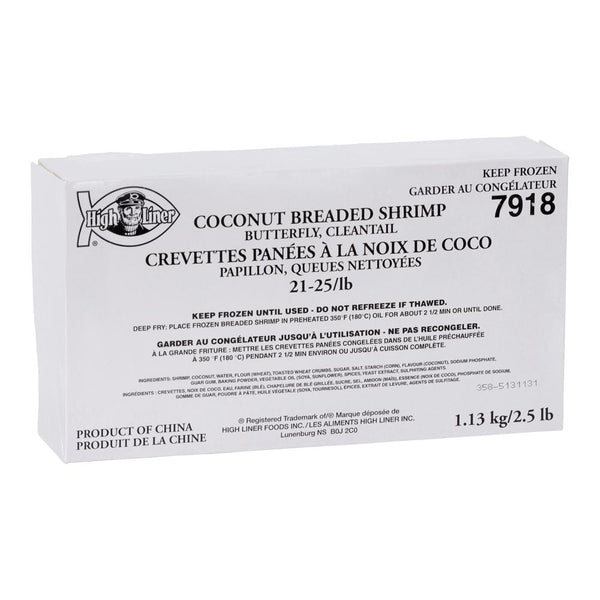 Crevettes papillon panées à la noix de coco (21-25/lb)