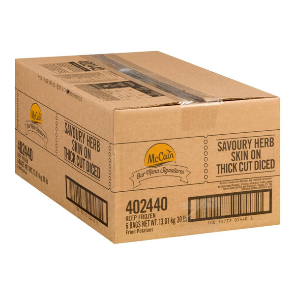 Pommes de terre en cube assaisonnées