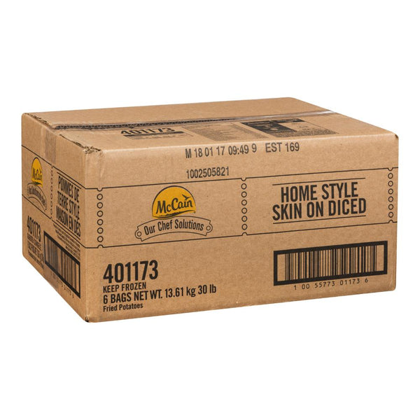 Pommes de terre en cube style Country avec pelure