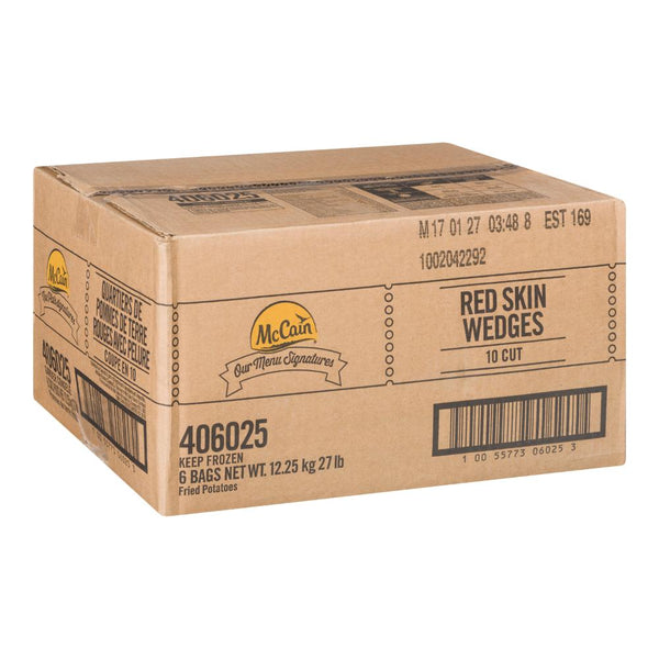 Pommes de terre rouges en quartier