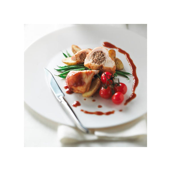 Poitrines de poulet farcies au porc, canard et canneberges