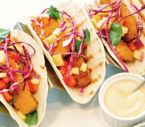 Taco au poisson et mangue
