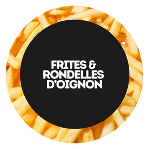 Frites et rondelles d'oignon