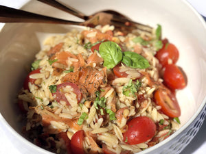 Salade d'Orzo au saumon fumé Citron Aneth