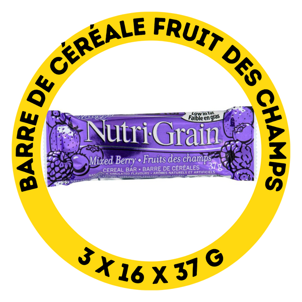 Barre de céréale fruit des champs