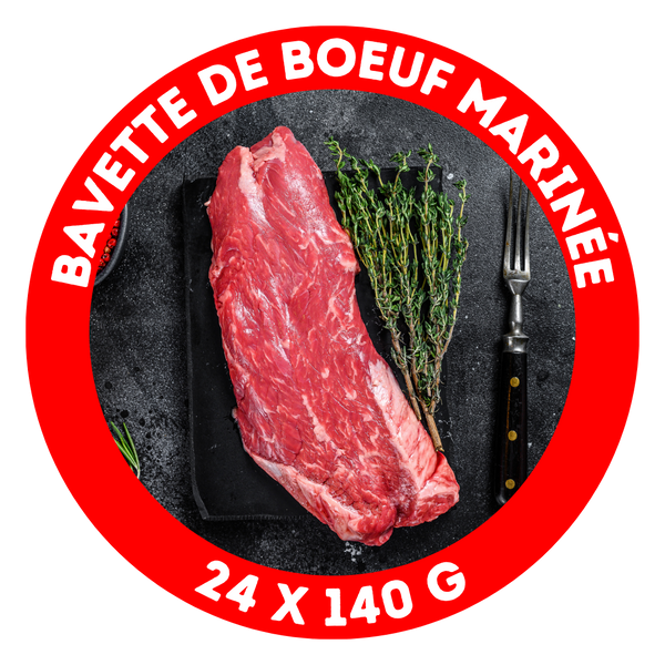 Bavette de boeuf marinée