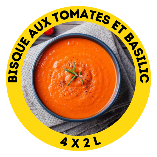 Bisque aux tomates et basilic