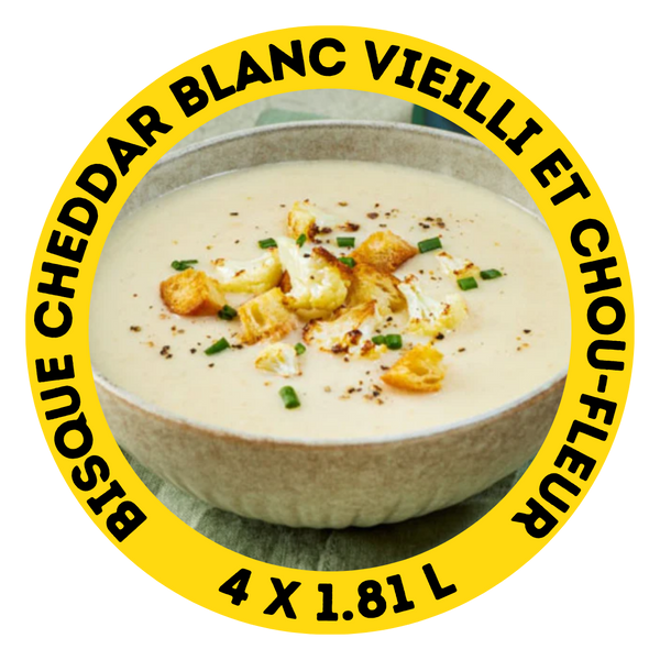 Bisque cheddar blanc vieilli et chou-fleur