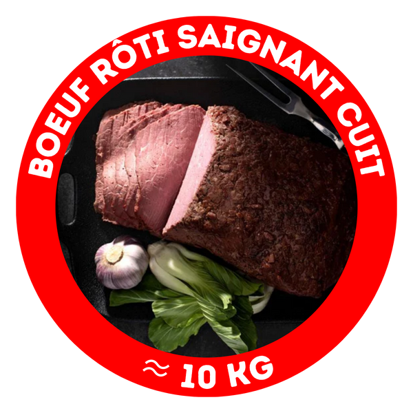 Boeuf rôti saignant cuit (prix au kilo)