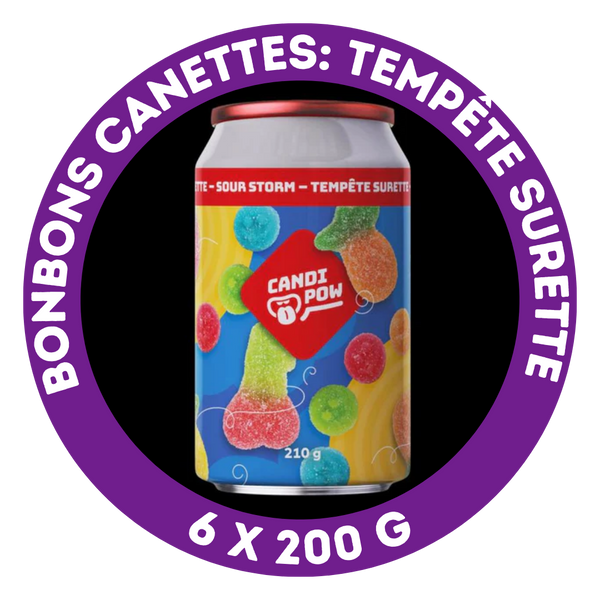 Bonbons canettes: tempête surette