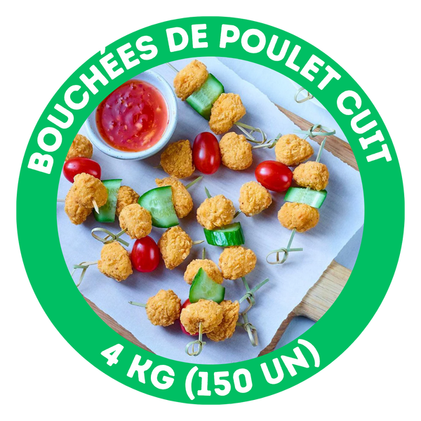 Bouchées de poulet cuit