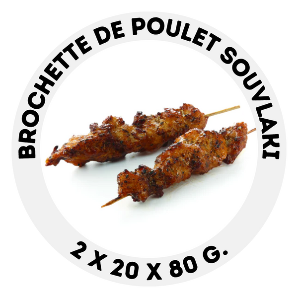 Brochette de poulet souvlaki