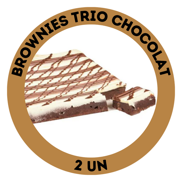 Brownies trio chocolat