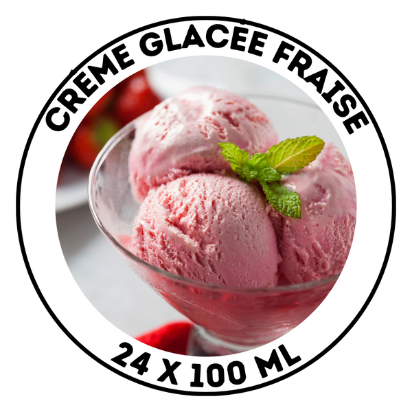 Crème glacée fraise en cup 100ml