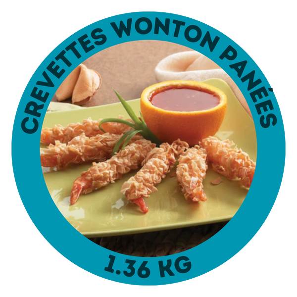 Crevettes Wonton panées (21-25/lb)