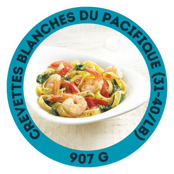 Crevettes blanches du Pacifique (31-40/lb)