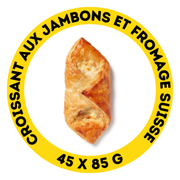 Croissant aux jambons et fromage suisse