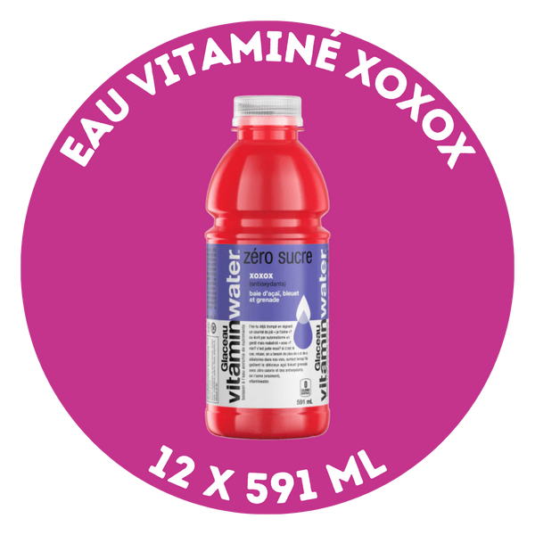 Eau vitaminé Zéro XOXOX (12 x 591 ml)