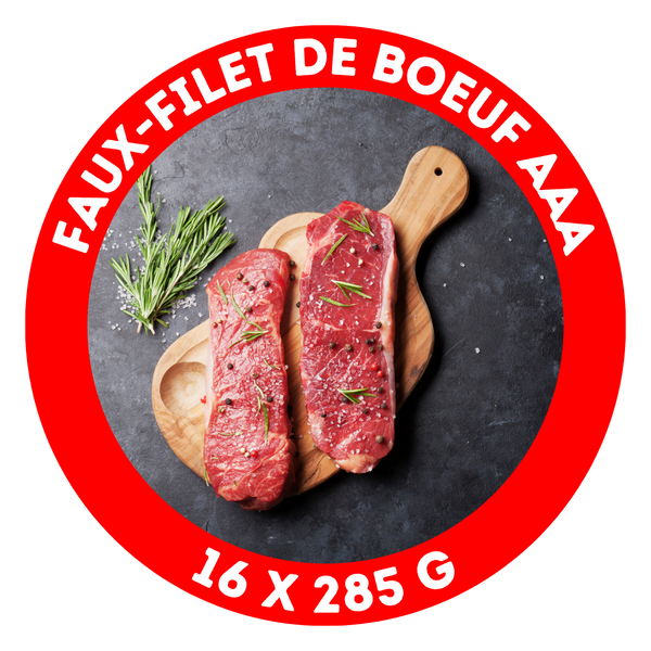 Faux-filet de boeuf AAA (prix au kilo)