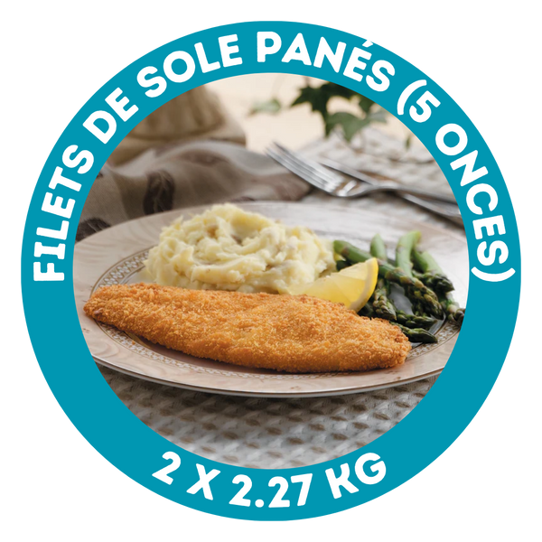 Filets de sole panés (5 onces)