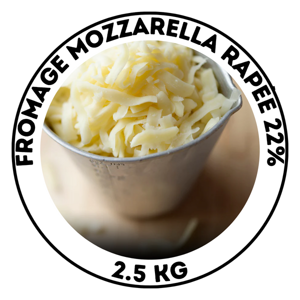 Fromage mozzarella rapée 22%