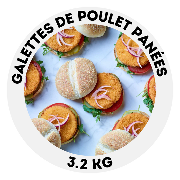 Galettes de poulet panées