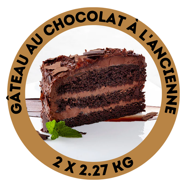 Gâteau au chocolat à l'ancienne (28 portions)