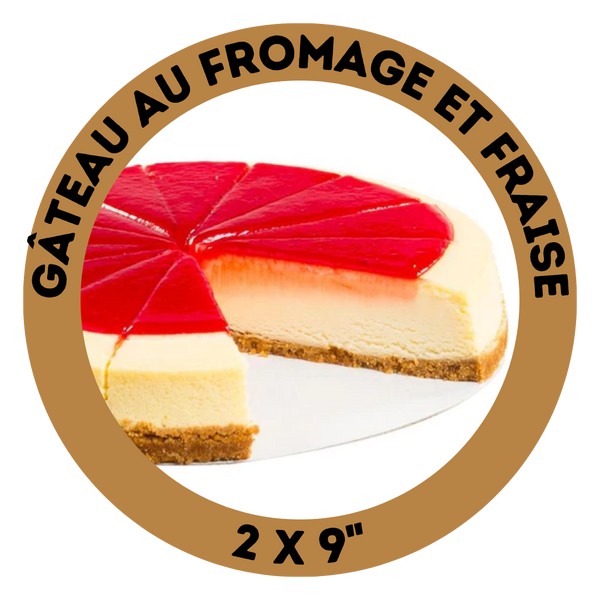 Gâteau au fromage style new-yorkais avec nappage aux fraises (28 portions)