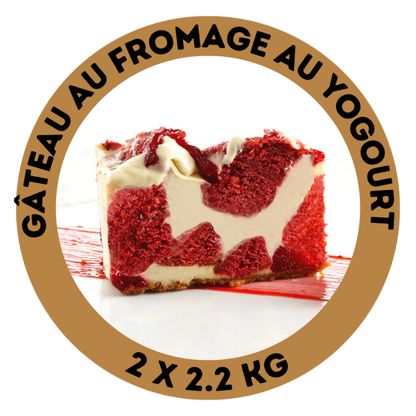 Gâteau au fromage au yogourt grec et aux framboises (28 portions)