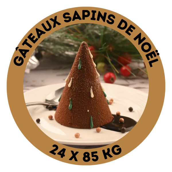 Gâteaux sapins de Noël au chocolat et caramel