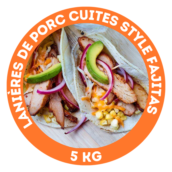 Lanières de porc cuites style fajitas