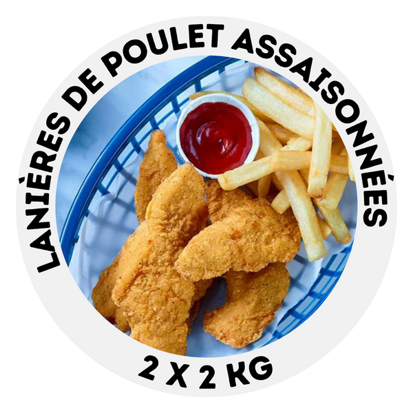 Lanières de poulet assaisonnées