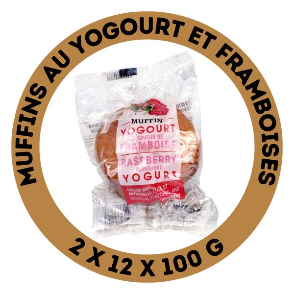 Muffins au yogourt et framboises