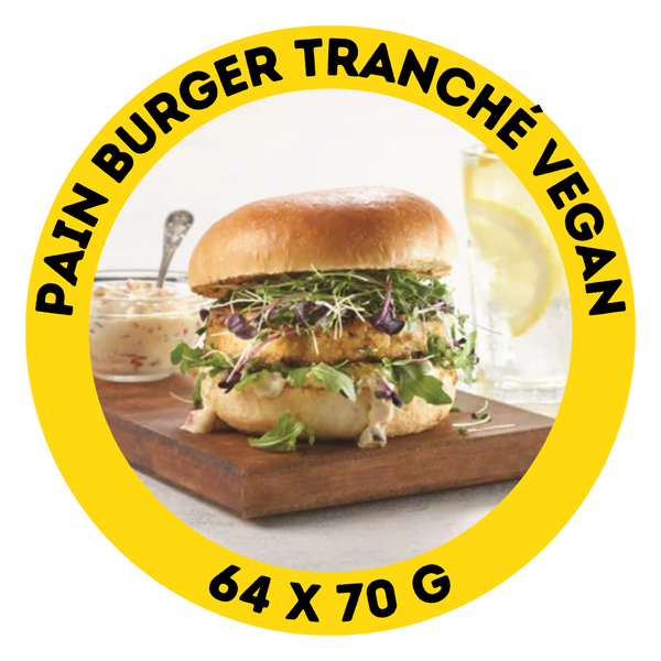 Pain burger tranché vegan